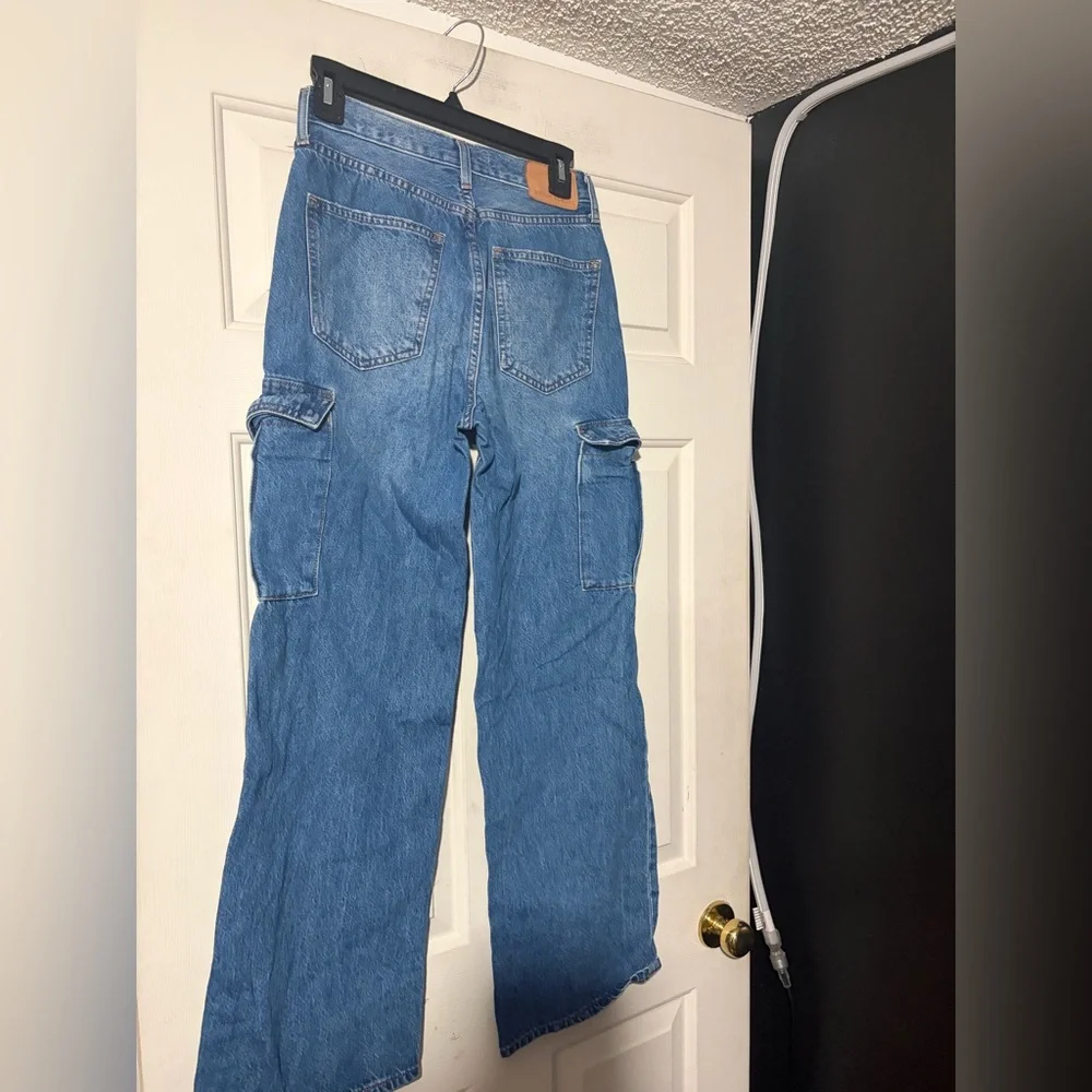 Denim Forum The Farrah Hi-Rise Cargo Jean - Picture 3 of 6